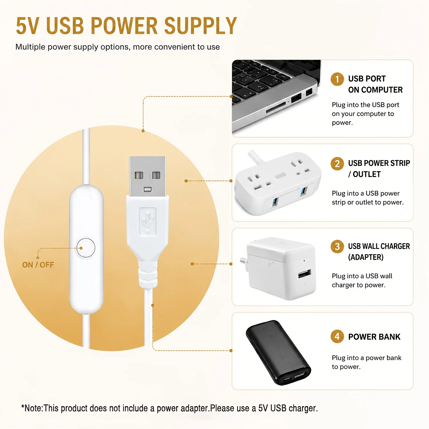สวิตช์ปุ่ม USB สำหรับไฟเส้น LE - Outdoor Use Power Strip บทวิจารณ์และราคา